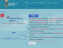 Tablet Screenshot of online.uom.ac.mu